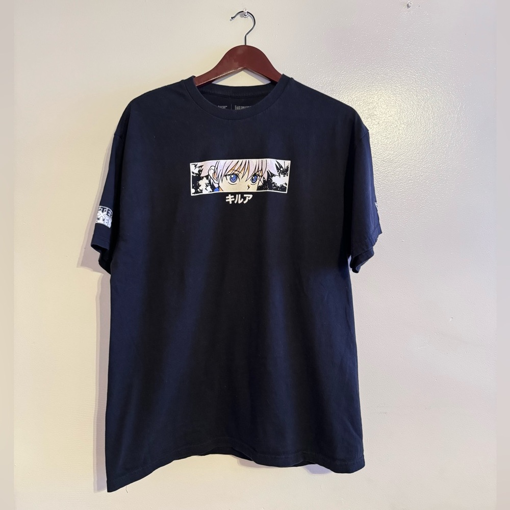 Killua HunterxHunter Black Short Sleeve Tee